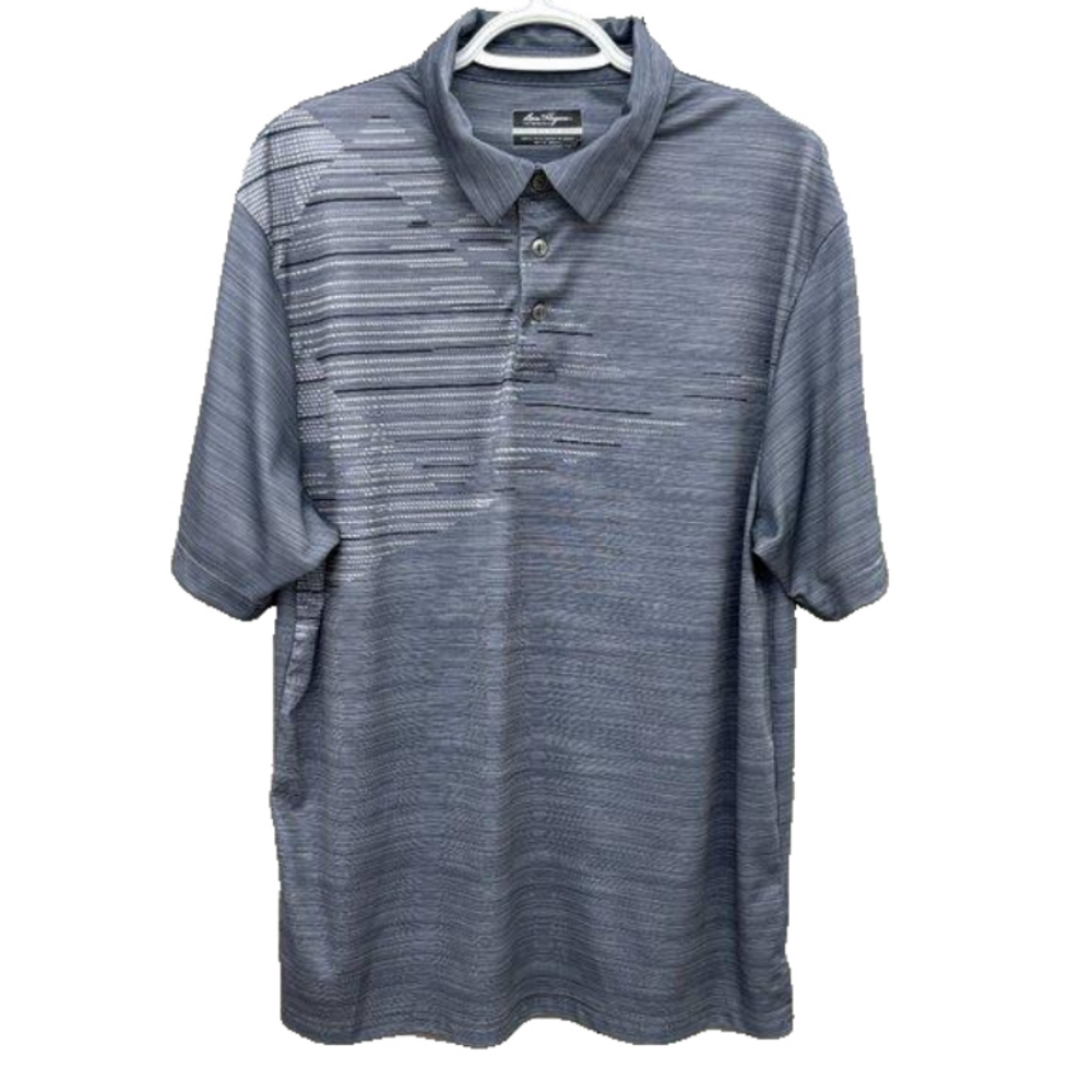 Ben Hogan Men's and Big Men's Performance Short Sleeve Printed Golf Polo Shirt L